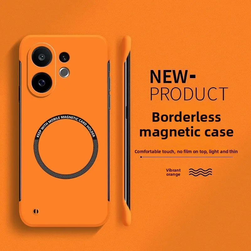 Ultra-Thin Magnetic Frameless Matte Phone Case - Premium Hard PC Protective Cover