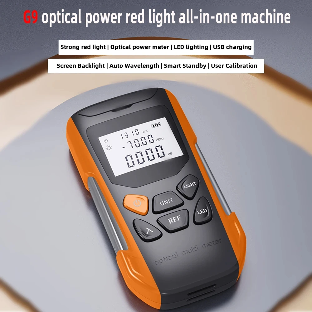 Multifunction Optical Power Meter G90 USB Charging Visual Fault Locator Fiber Optic Tester Digital Multimeter