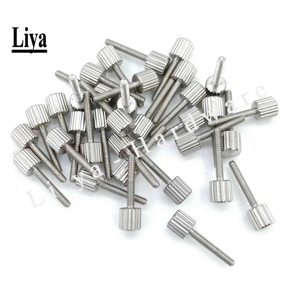 2-5pcs M2 M2.5 M3 M4 M5 M6 304 스테인레스 스틸 엄지 나사 일반 유형 미터법 널링 헤드 수동 조정 나사