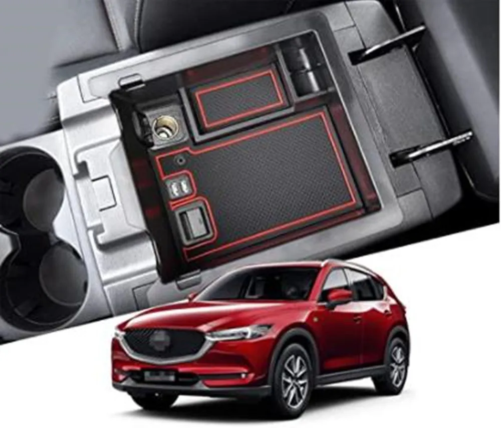 

Ящик для хранения в подлокотнике автомобиля для Mazda CX-5 CX5 2017-2020 2021 2022 KF аксессуары авто центральная консоль Органайзер контейнер держатель коробка