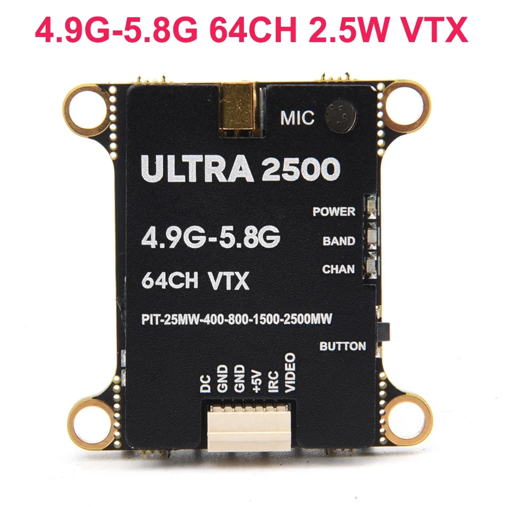 VTX 2.5W 64CH 4.9-5.8G FPV Émetteur Vidéo pour Drone FPV