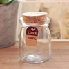 100ML Small Lucky Star Glass Bottle Cork Pudding Gift Wish Yogurt Milk Party Supplies Bottles Candle Jar Glass Jars and Lids 2