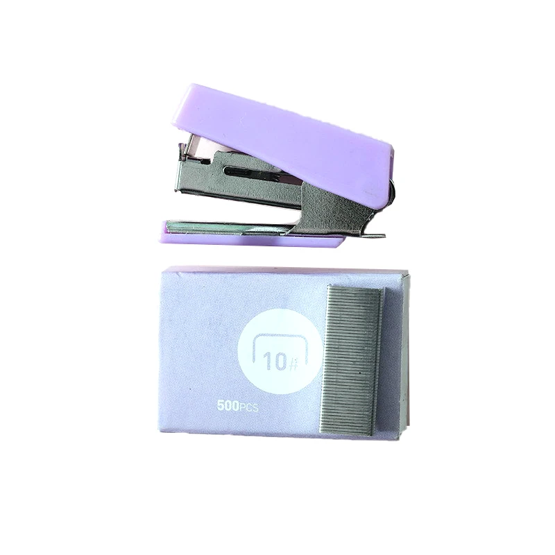 Mini Morandi Color Metal Stapler Set With Staples Binding Tools Stationery Office School Student Supplies 1PC mini stapler set,metal stapler