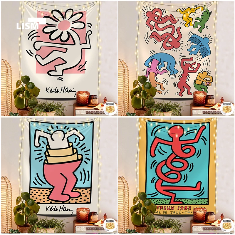 Exhibition Tapestry Pop Art Tapestries Pop Art Keith Wall Hanging