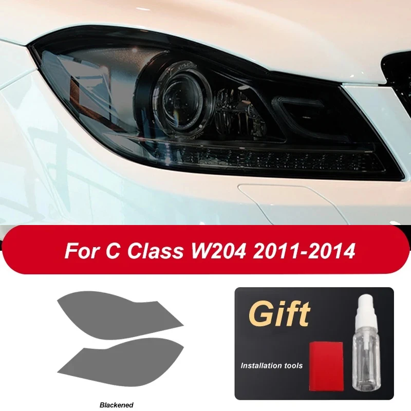 

Подходит для Mercedes Benz C Class W204 C63 AMG 2011-2014 HD защитная пленка для автомобильных фар ТПУ Наклейка декоративная пленка для автомобильных фар