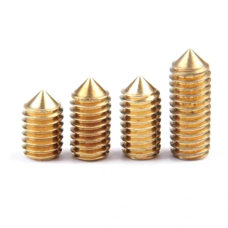 

10/20pcs M3 M4 M5 M6 Hexagon Socket Headless Taper Set Screw With Brass Tip