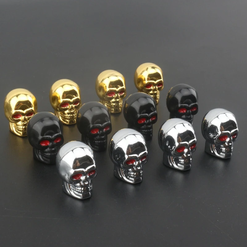 

Skull Valve Caps ABS Car Wheel Plugs For Alloy Wheels Tire Valve Cap Auto Valve Cover Nipple Caps For Cars Motorcycles Bikes