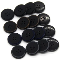 HENGC 15/20mm Round Matte Black Resin Coat Buttons For Clothes Retro Man Suit Jacket Cardigan Needlework DIY Crafts Wholesale 1
