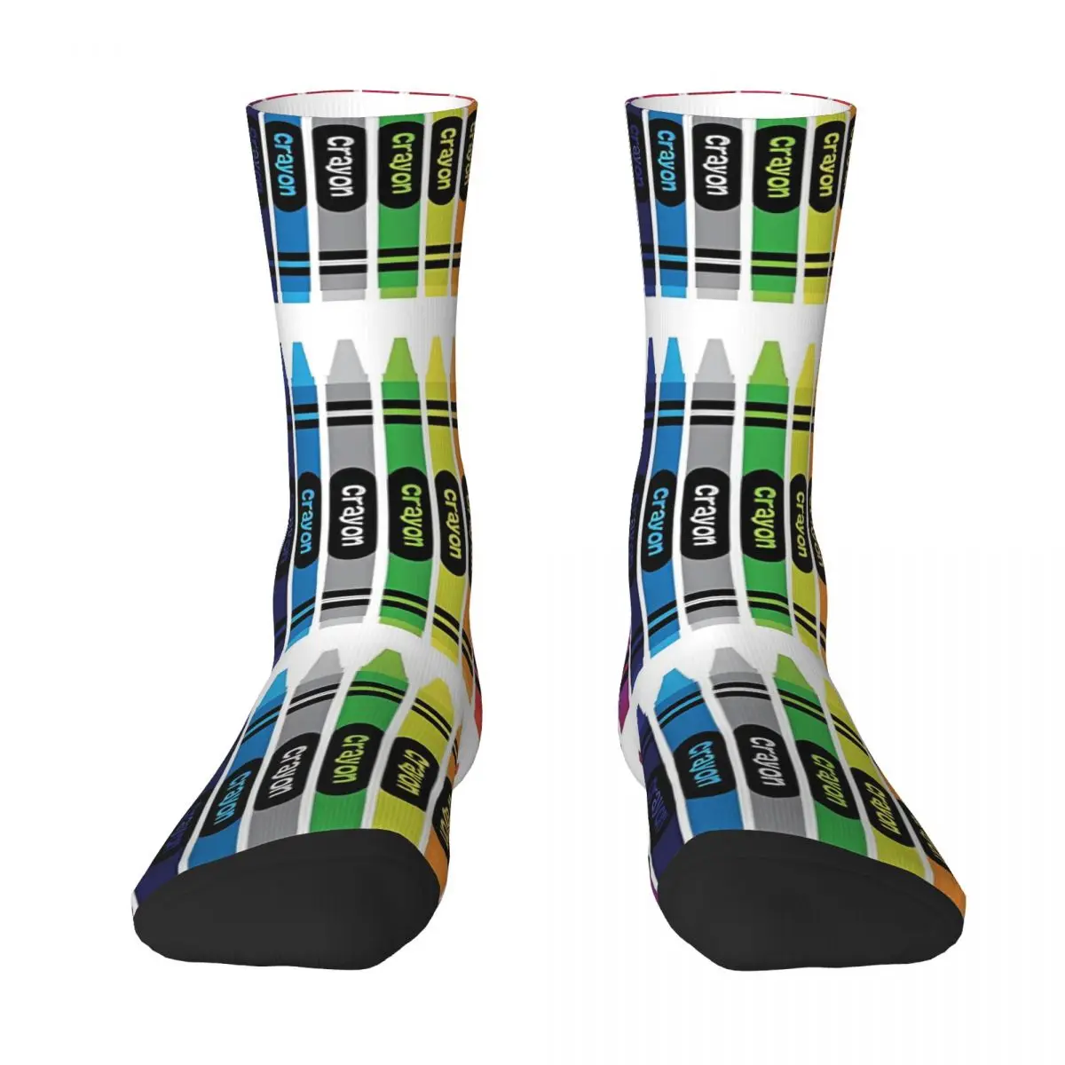 

Wax Crayons Sock Socks Men Women Polyester Stockings Customizable Funny