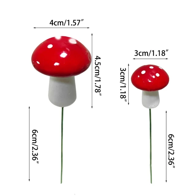 10Db Kerti Tét Gomba Miniatűrök Beltéri Szabadtéri Tündérkert Sziluett - Image 6