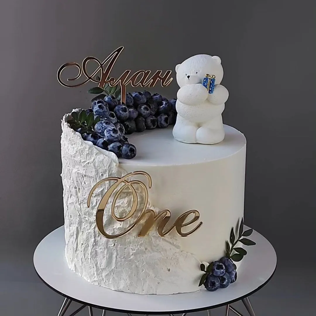 Décoration De Gâteau,rose Gold--Topper Gâteau Happy Birthday En Or Et Rose Pour Bébé, Décoration