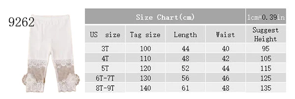 High Quality 2021 New Summer Girls Leggings Pants Lace Cotton Children Clothing Flower Girl Knee Pants