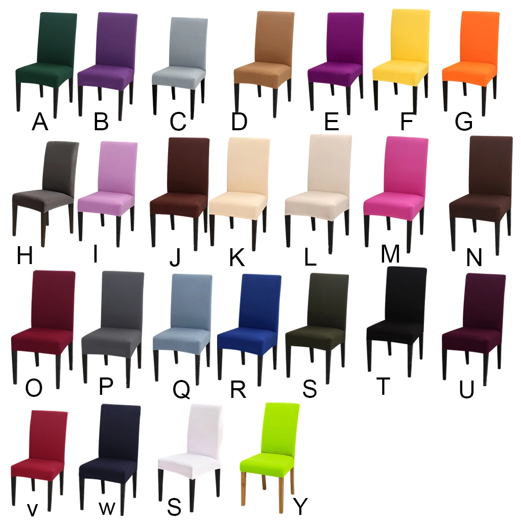 

6X Chair Covers Sofa European Style Slipcover Couch Solid Color Anti-slide Protector for Home Kitchen Dining Room