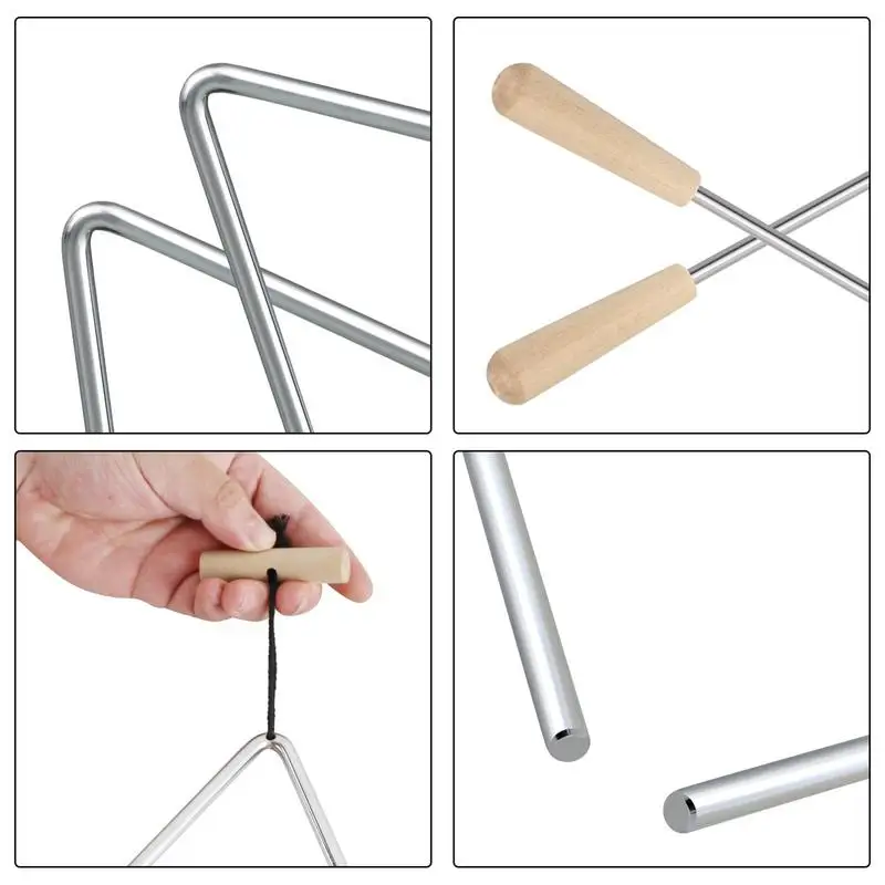 Hand Percussion Triangles Hand Steel Triangle Percussion Instrument Portable Triangle Instrument For Morning