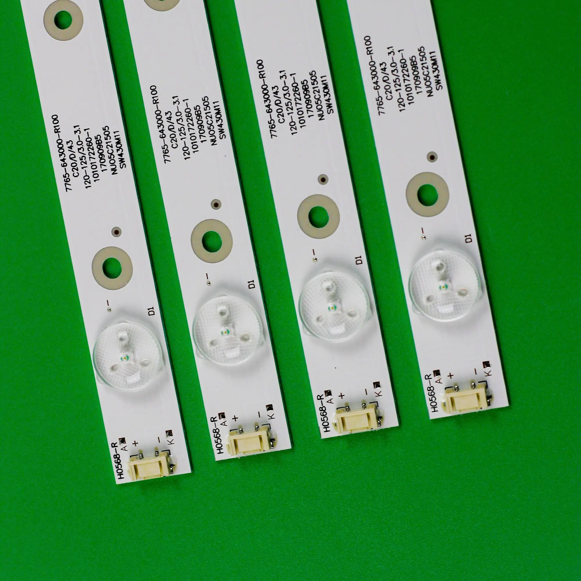 Conjunto de Tiras Led para Panasonic 43ug620v 43uj620v 43uj6200-ua Th43fx680c Sw43d09r-zc22ag Sw43d09l-zc22ag02 43u4700la 43e388g Pcs - Imagem 6