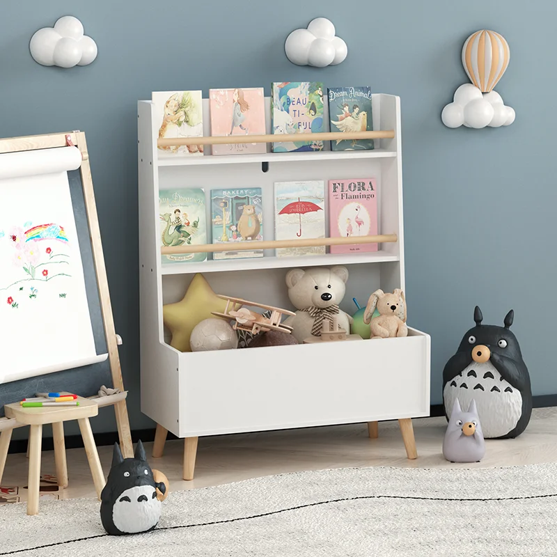Kids Bookshelf and Toy Storage Organizer