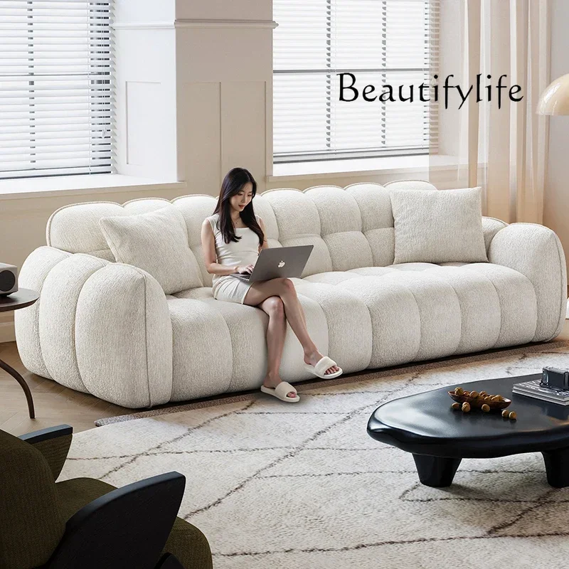Canapés de salon C V, style nuage mignon, grande taille, style chinois, couleur crème, pour balcon, canapés de salon blancs bon marché, tendance, Sillon Cama, Home Desi