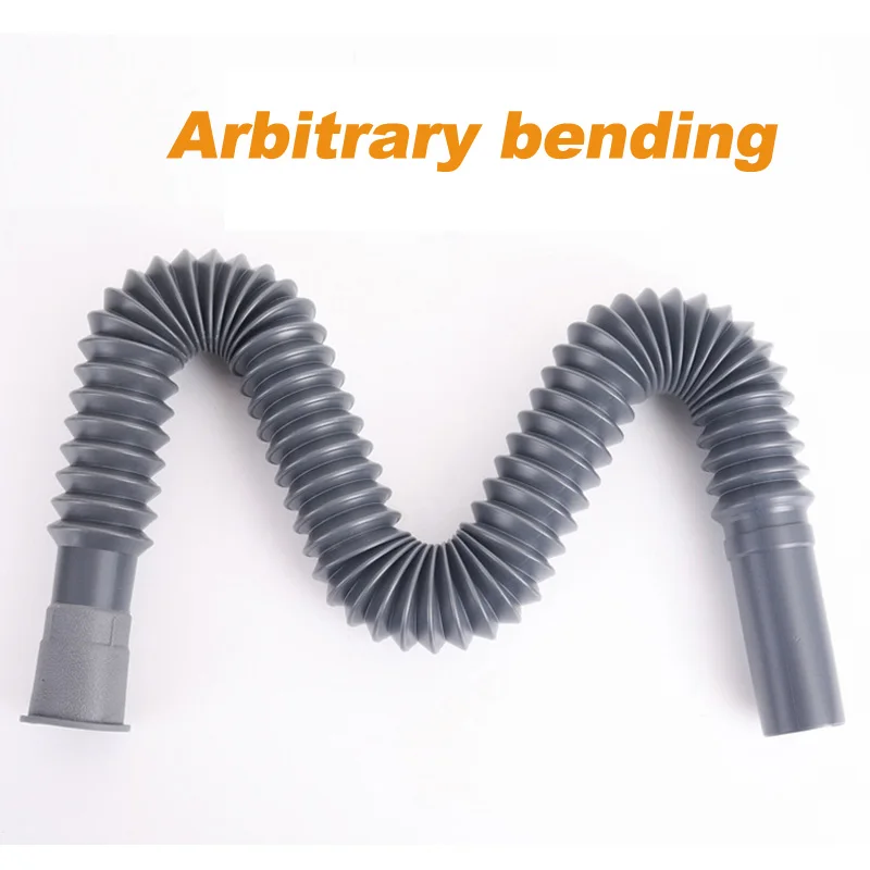 1Pcs Kitchen Sink Drain Pipe Accessories Flexible Stretchable Deodorant Strainer Pipeline Washbasin Anti Blockage Set 6