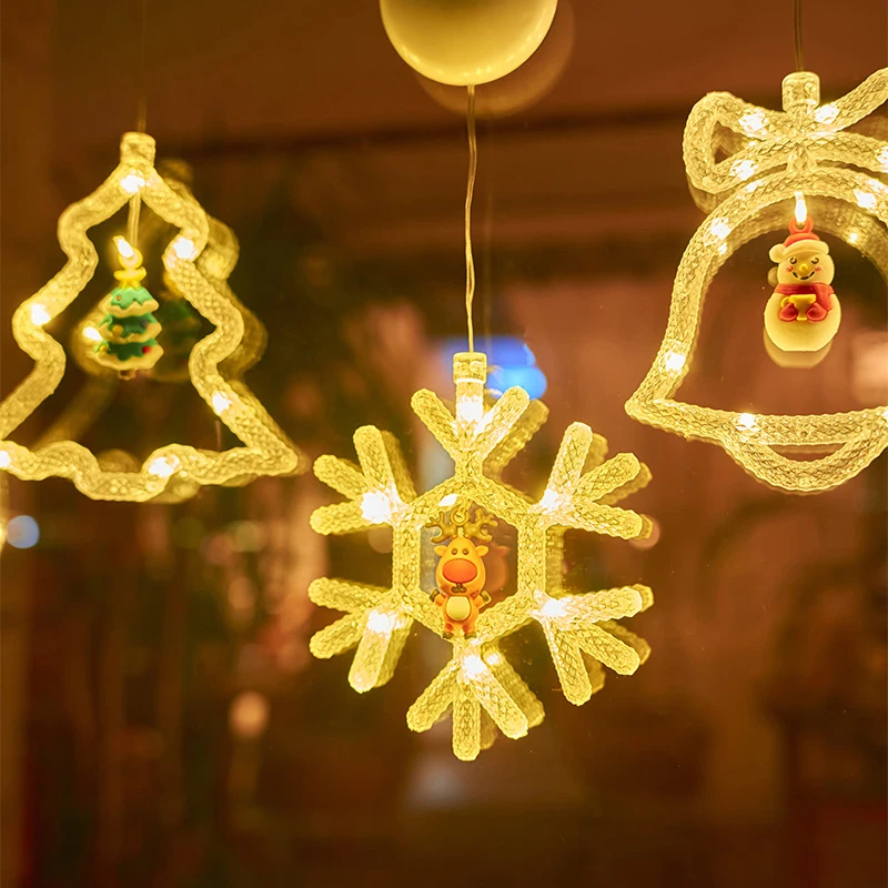 Christmas Lights Window with Suction Cups, Battery Window Light, Warm White, Suction Cup, Christmas Decoration Lights for Christ 4