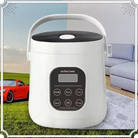 Mini Rice Cooker 12V 24V 220V Car Home Dual Use Self-Driving Portable Rice Cooker 24V Truck Smart Rice Cooker 1