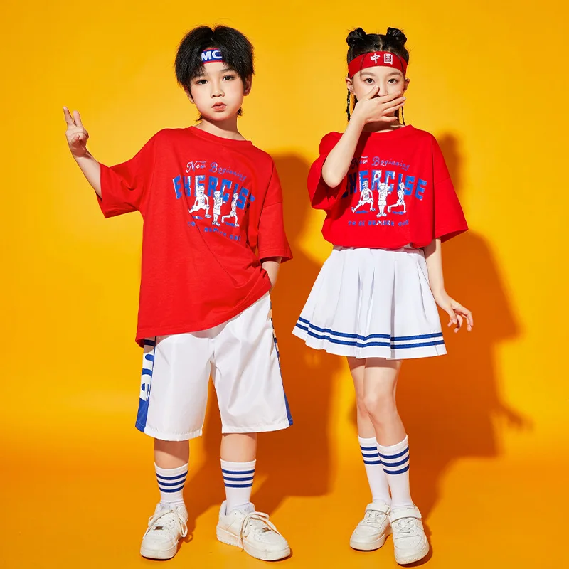 

Kid Hip Hop Clothing Casual Tops Sequined Skirt for Girls Children Jazz Dance Costume Ballroom Dancing Clothes Streetwear