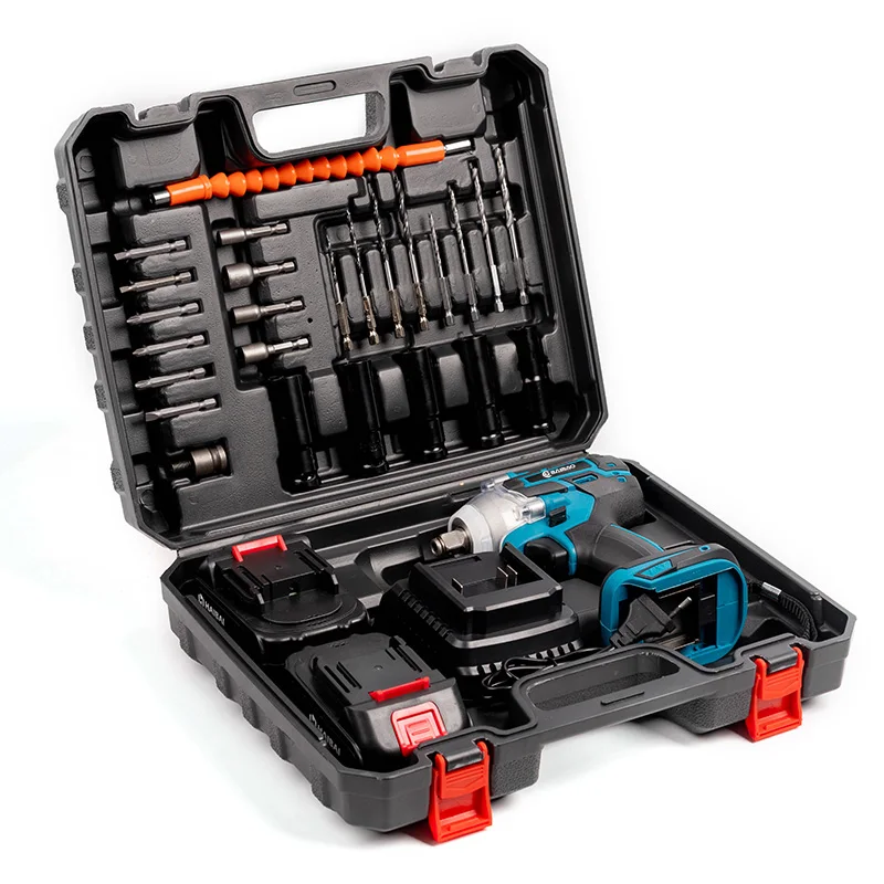520 NM 브러시리스 전기 임팩트 렌치 1/2 인치 전기 스크루 드라이버 30000mAh 리튬 이온 배터리 Makita 18V 배터리