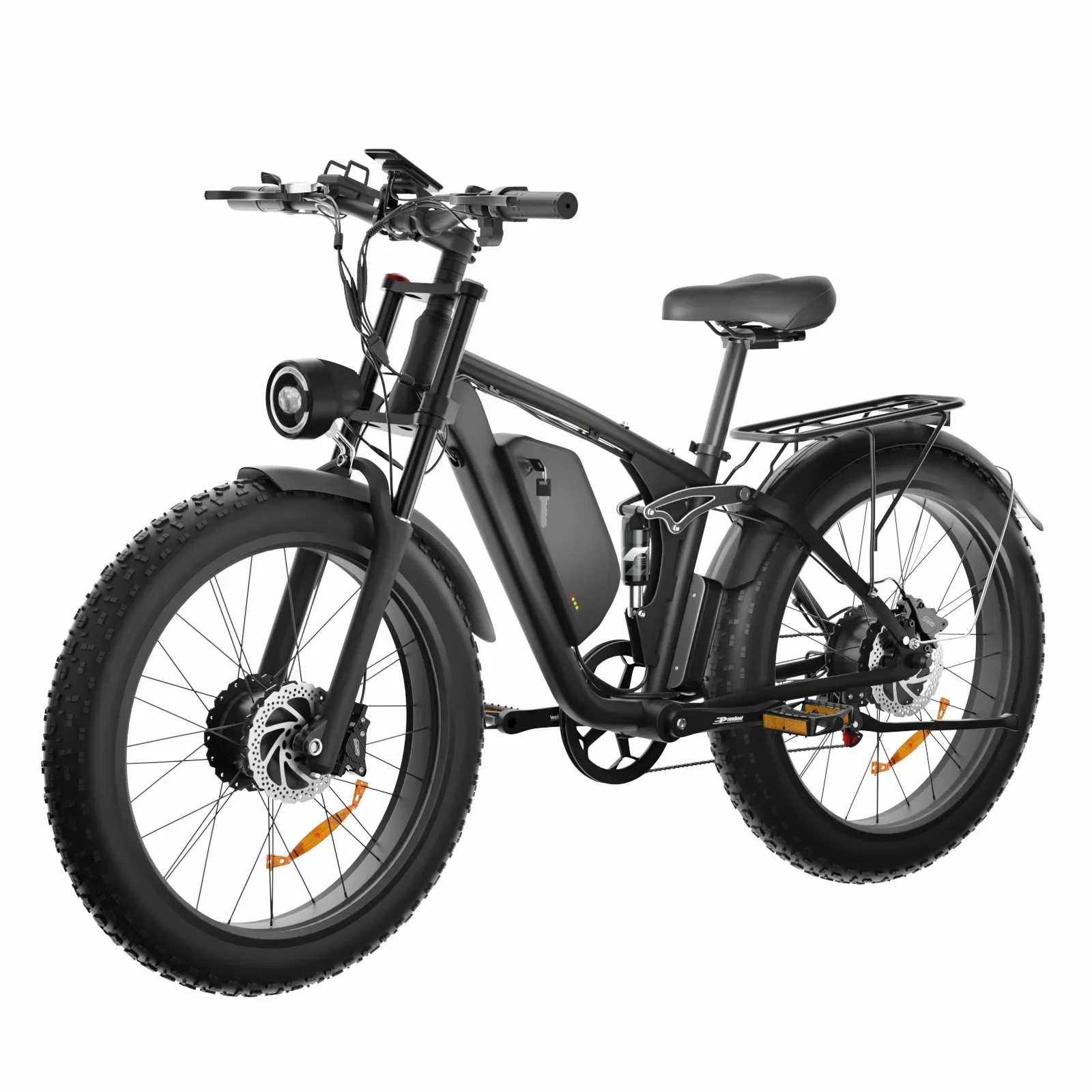 

New Electric Bicycle 2000W Dual Motor 48V22.4Ah 26*4.0inch Fat Tire Mountain Snow Electric Bike Full Suspension Off-road E-bike