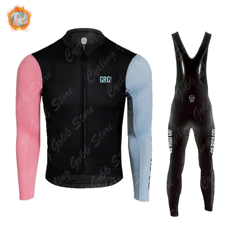 

Зимний теплый флисовый комплект трикотажных изделий для езды на велосипеде Go Rigo, гоночный велосипедный костюм, одежда для езды на велосипеде Ropa Maillot Ciclismo Hombre GRG
