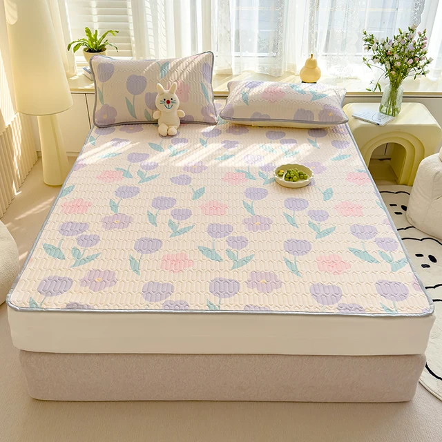 시원하고 편안한 수면을 위한 하트 라텍스 침대 매트리스 패드