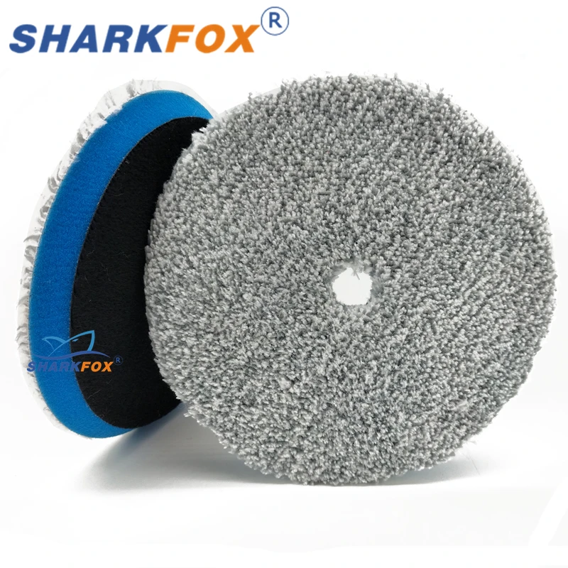 Sharkfox 5"(125mm) Microfiber Cutting Pads for Waxing Polishing Scratch Vortex Removal