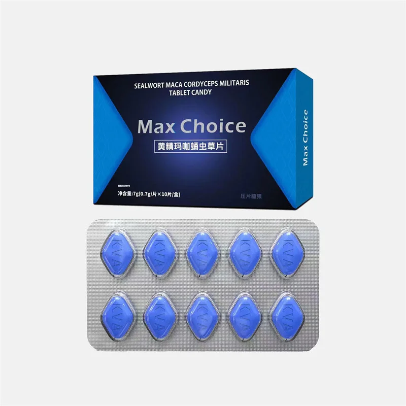 Blue Tablets Organic Maca Huangjing Pill Muscle Growth Supplement Male Power Product male enhancing supplement organic maca supplement organic maca tablets health product tablets