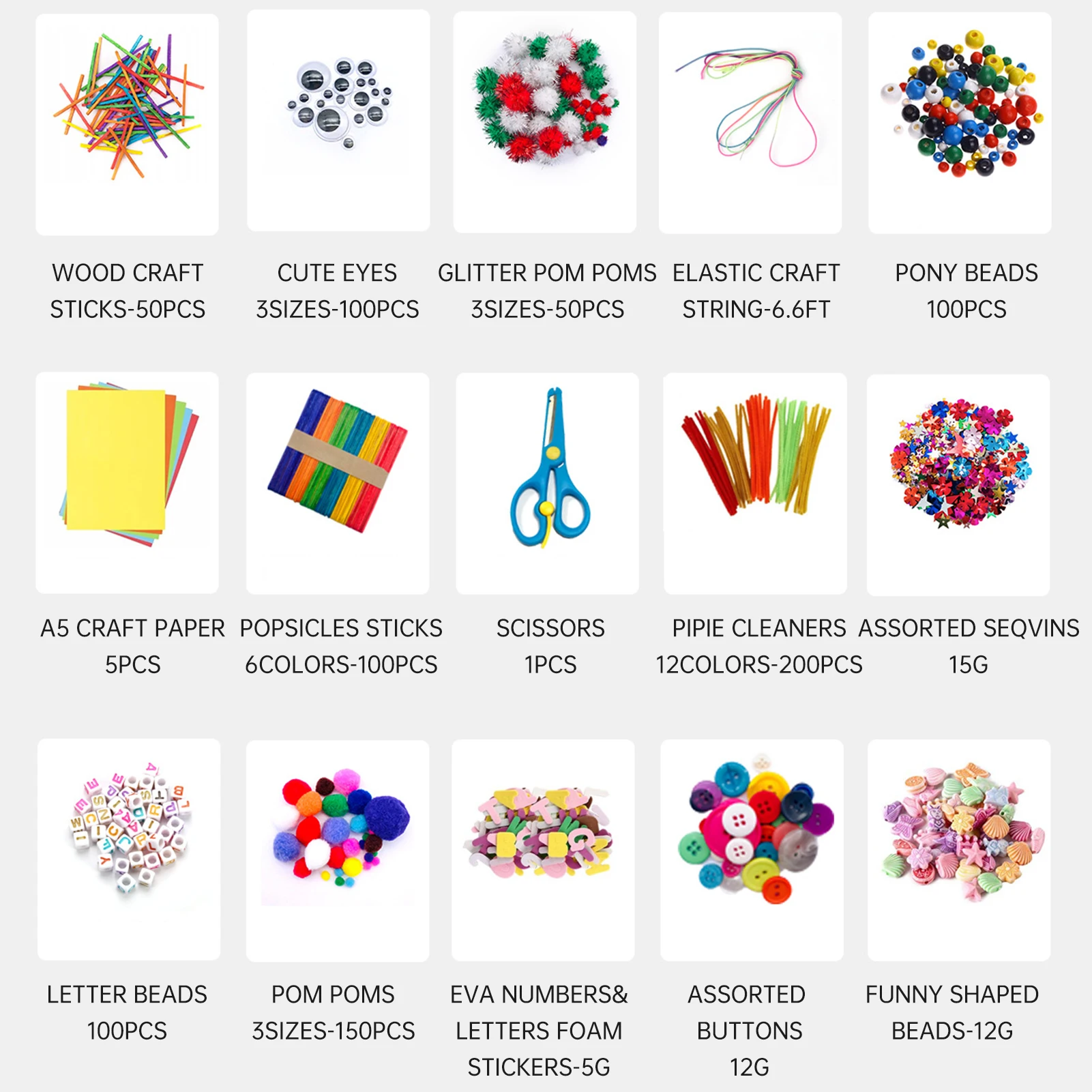 Stickers Scrapbooking Supplies Journal Tools Set Puzzle Painting Craft Kit DIY Arts and Crafts Supplies Kit 2000+ Pieces Set Activity Craft Materials with Carrying Box Handmade Educational Gift