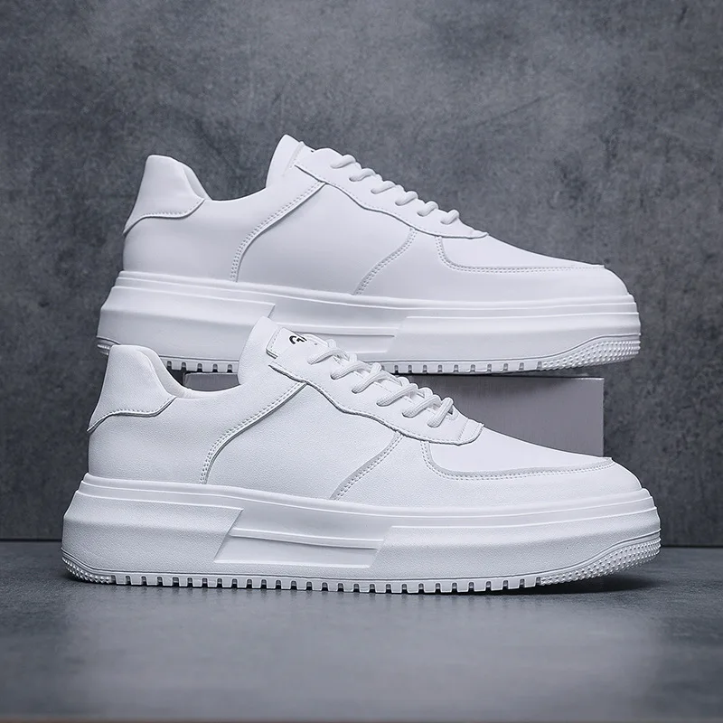 

Кроссовки мужские из натуральной кожи, дышащие спортивные туфли на плоской платформе, на шнуровке, для активного отдыха и походов