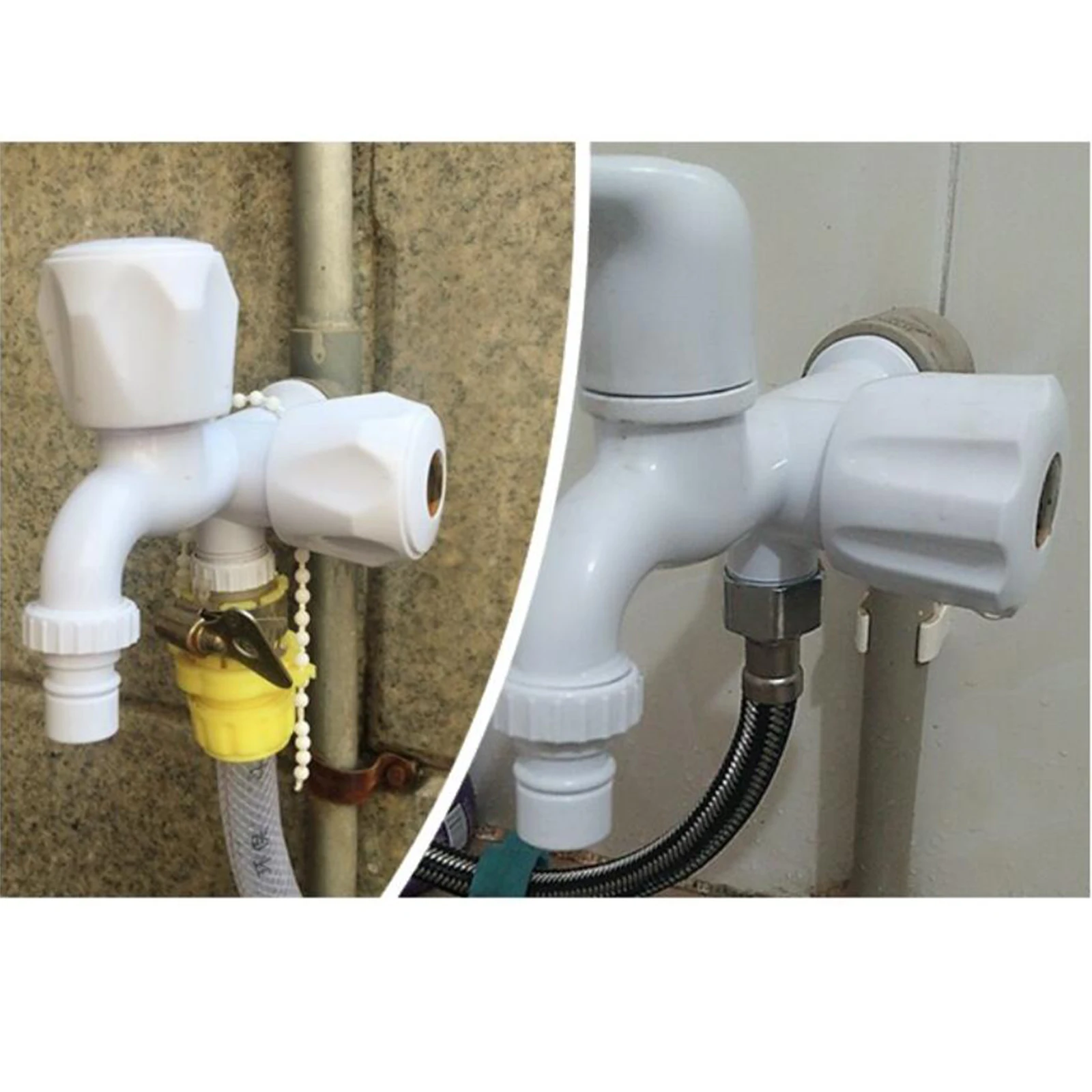 Water Faucet Washing Machine Double Spout Double Switch G1/2 Water Tap Faucet Sink Tap Garden Bathroom Kitchen bathroom faucet water tap faucet washing machine faucet