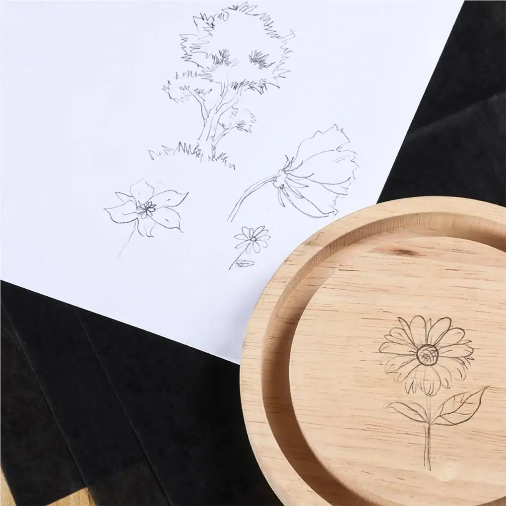 Transfer Carbon Paper 25pcs Black Carbon Paper Transfer Tracing Papers Graphite Painting Office Supplies Sufficient Light Transferring Tissue