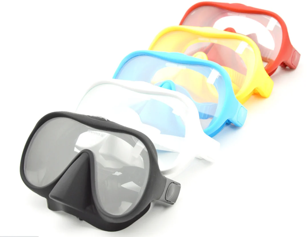 

Frameless Tempered Glass Lens Diving Masks Silicone Scuba Diving Mask