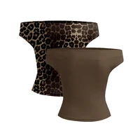2 pièces ensemble plissé asymétrique haut court femme T-shirts haut sans bretelles femme sans manches Sexy hauts femmes tissu mode Streetwear 6