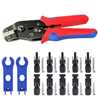 Ensemble d'outils de sertissage solaire, Kit de connecteurs solaires photovoltaïques, connecteurs Solor de panneau 1000V 30A pour câble PV/MC 2.5/4/6 mm2 1