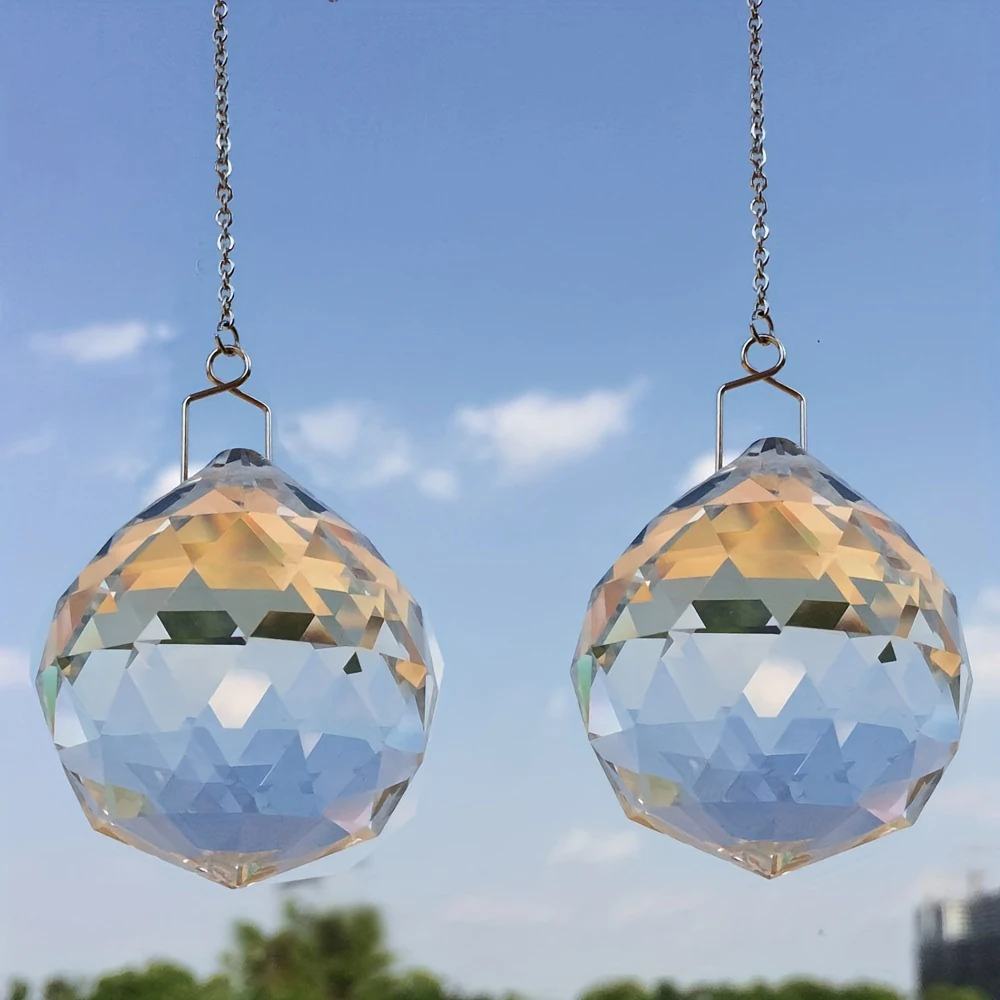 20/30/40MM Clear Crystal Feng Shui Lamp Ball Prism Rainbow Sun Catcher Wedding Decor Home Wedding Party Decoration Ornament