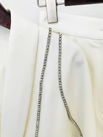 HIGH STREET Newest 2026 Designer Runway Suit Set Women's Batwing Sleeve Diamonds Rhinestone Beaded Belted Blazer Shorts Set 2pcs - Image 5
