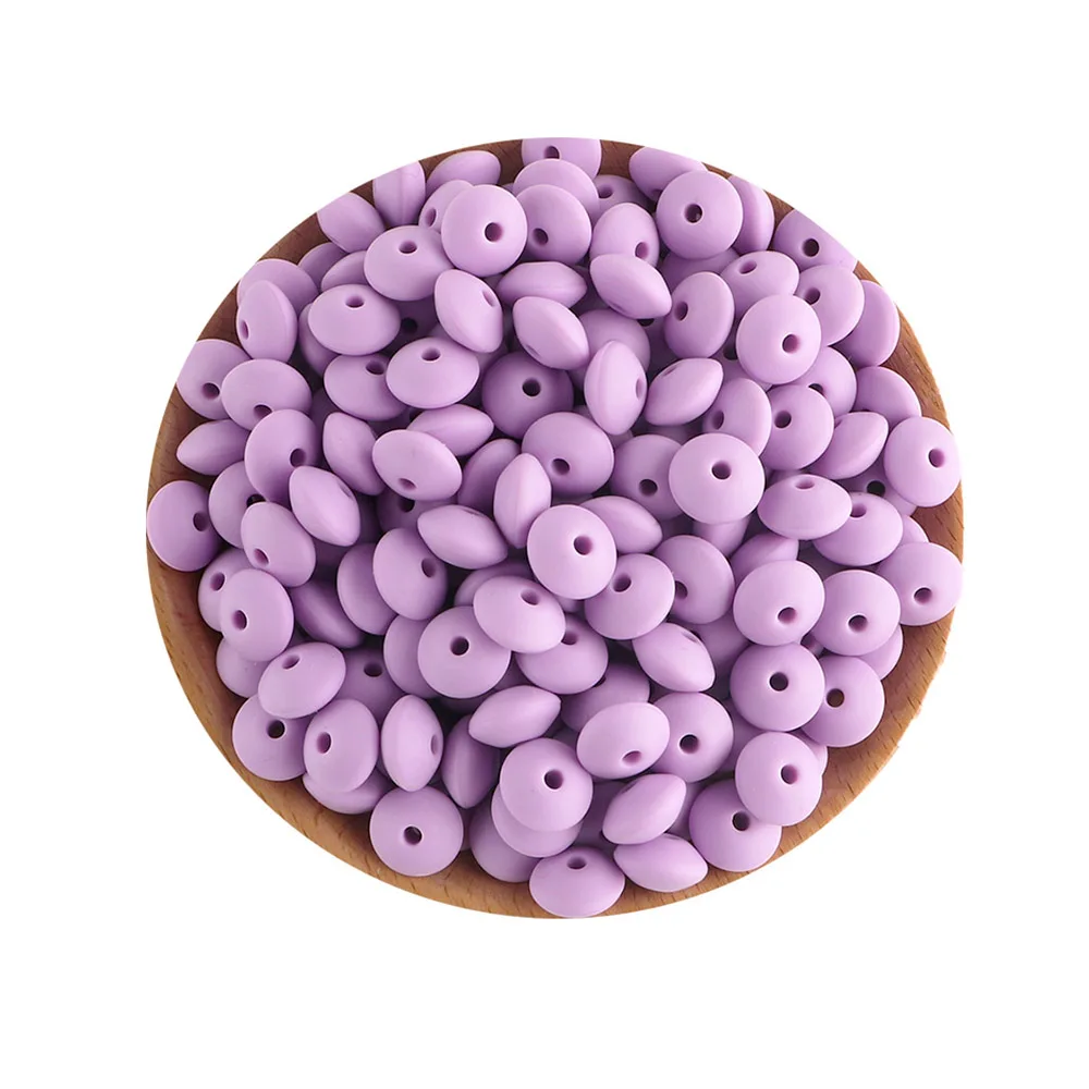 Silicone Lentil Spacer Beads for DIY Accessories (12mm, Multiple Quantities Available)