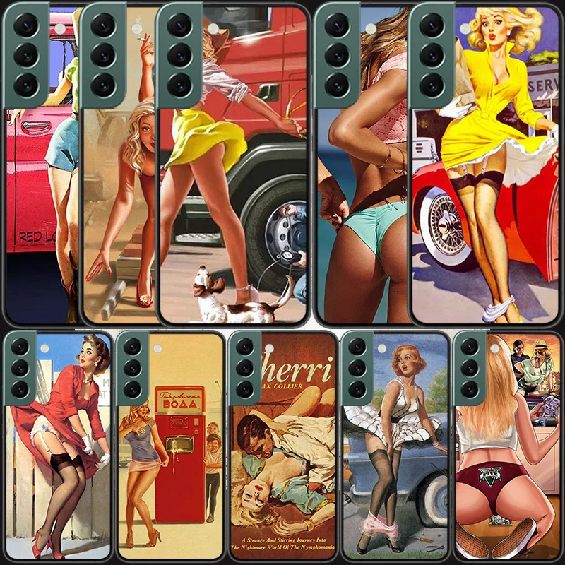 Ww2 Sexy Pin Up Girl Vintege Custodia Per Telefono Per Samsung Galaxy Note 20 Ultra 10 Lite 9 8 M11 M12 M21 M30S M31 M32 M51 M52 J8 J6 J4 P