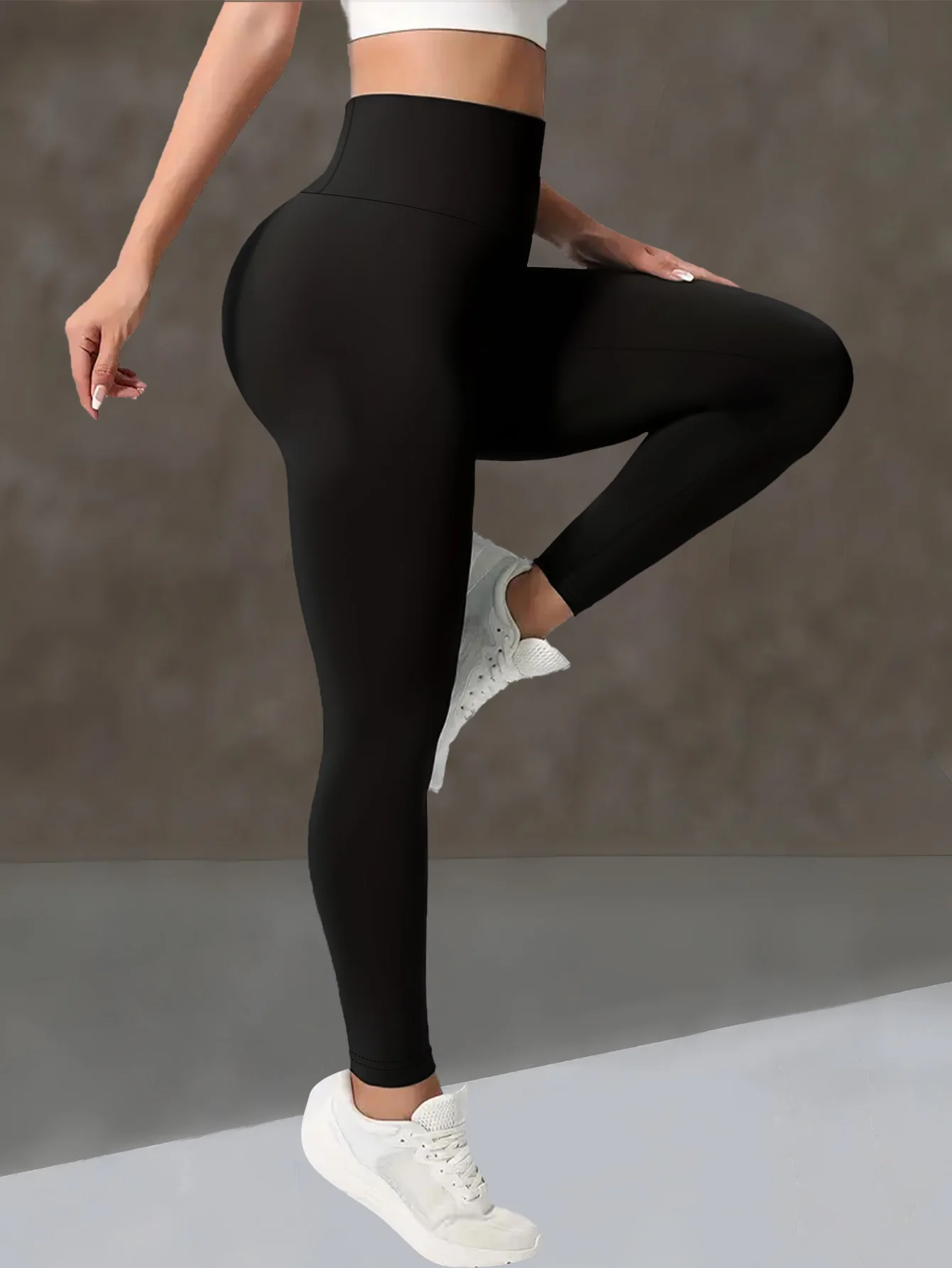 Womens Sports High Waist Skinny Leggings Elastic Slim Tummy Control Hip Lifting For Yoga Running Outdoor Cycling 2