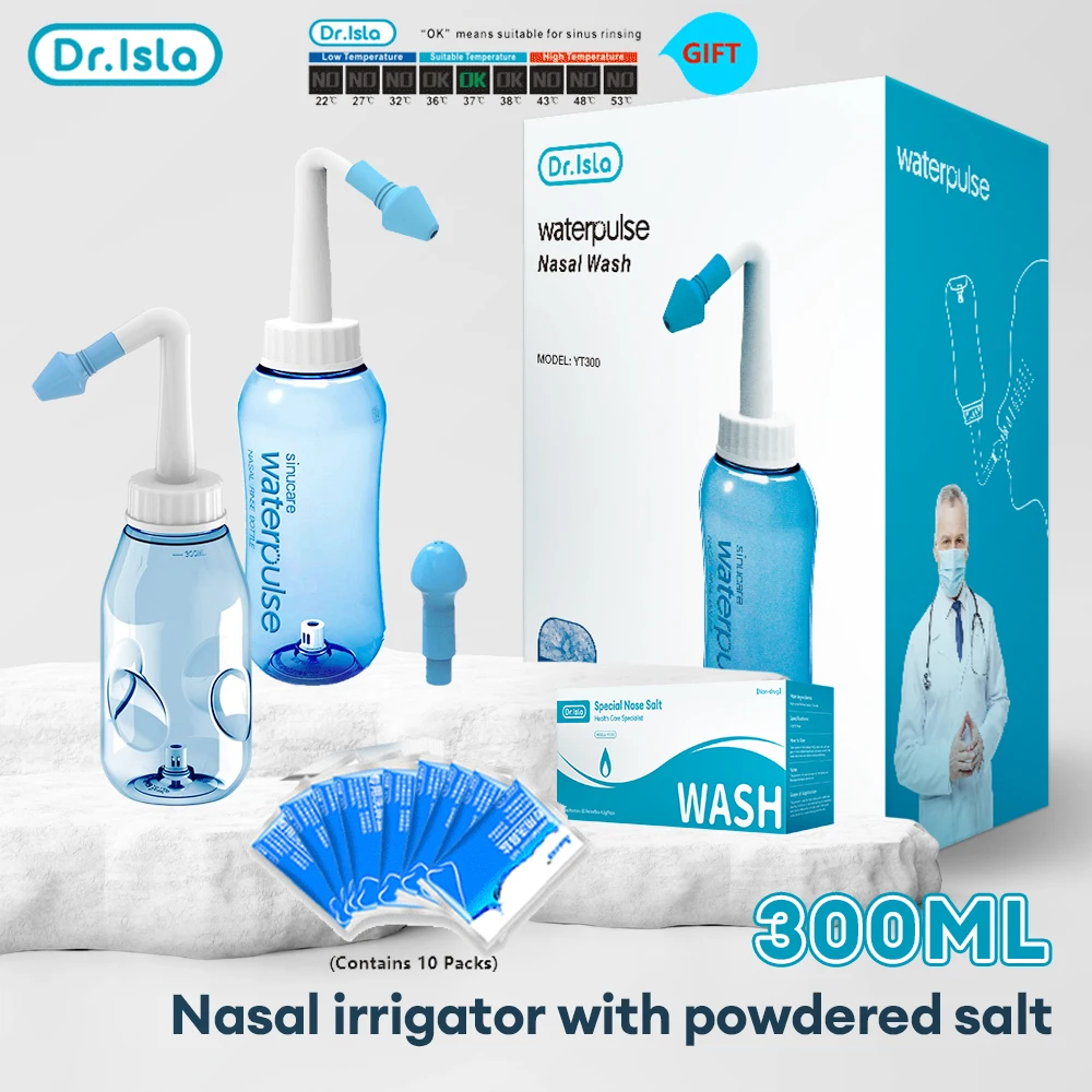 Irrigador Limpieza Higiene Nasal Lota 300 Ml+ 1 Kg De Sal