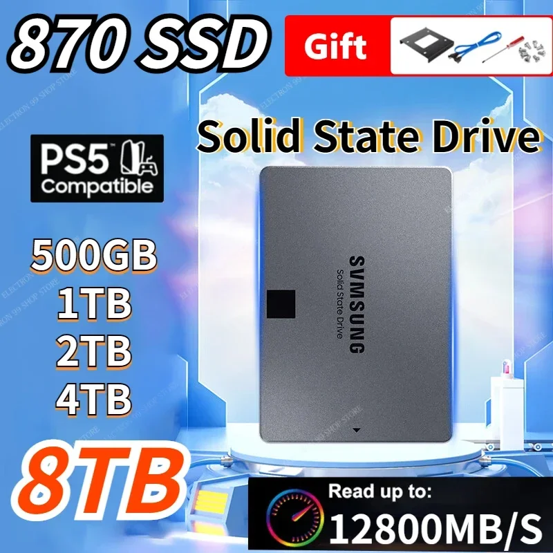 

8TB High Speed 2023 New Ssd Hard Disk 870 EVO 4TB 2TB 1TB 2.5 Inch 512GB 120GB PS5 1tb Internal Solid State Desktop Laptop 2tb