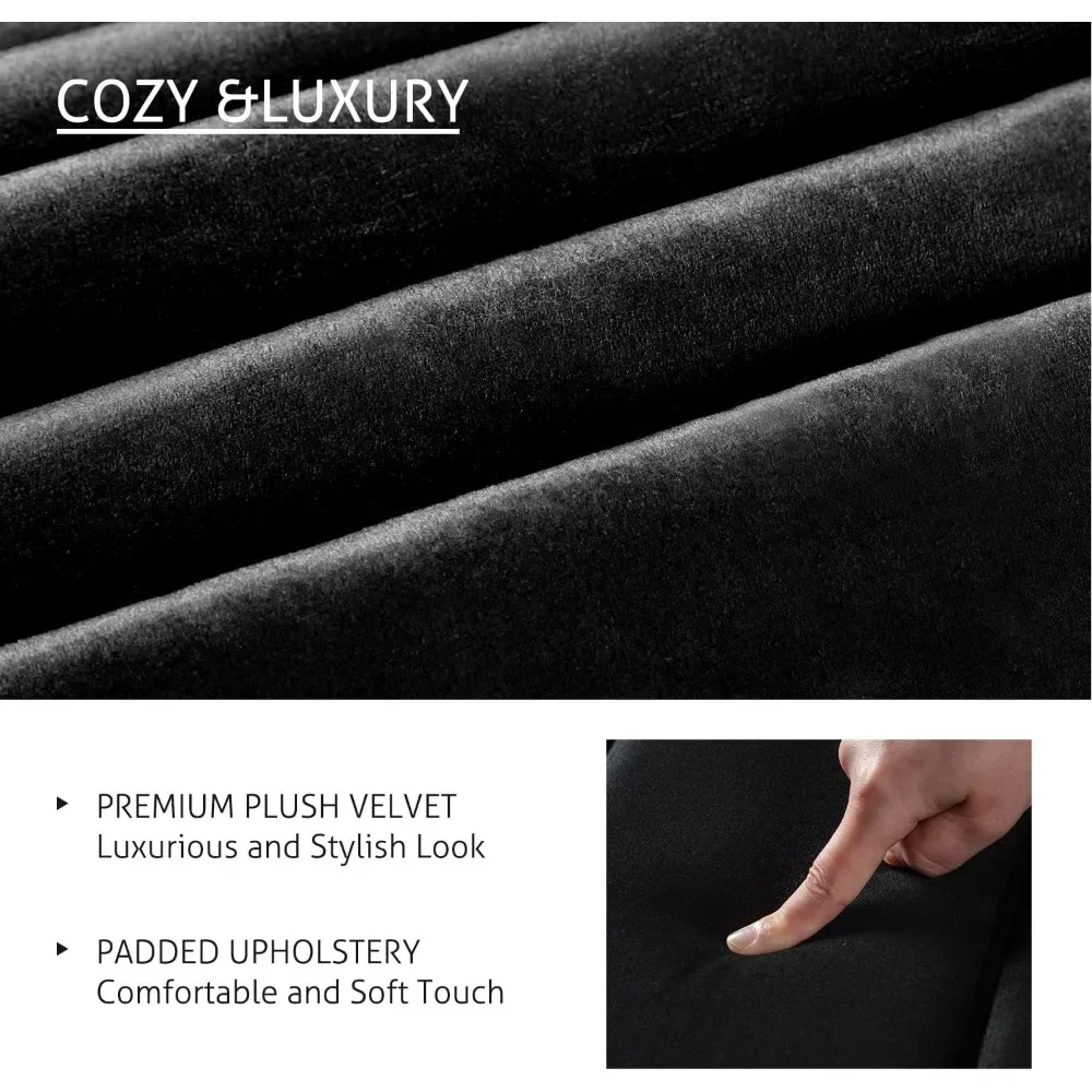 NEW-King Bed Frame/Velvet Upholstered Platform Bed Frame with Headboard/Strong Wood Slats Support/Mattress Foundation/No Box Spr