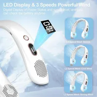 Ventilateur de cou portable, mini climatiseur, ventilateur sans pales, rechargeable par USB, ventilateur portable pour le refroidissement et le chauffage 2