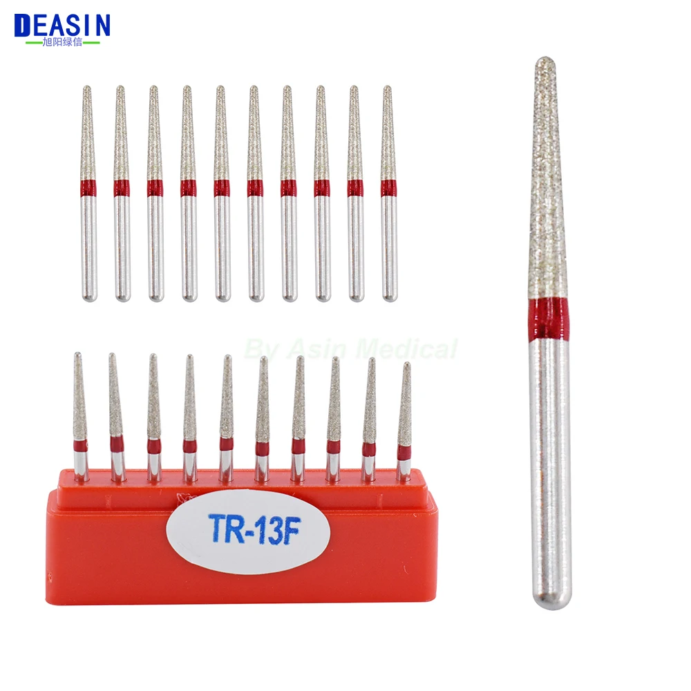 10pcs/Pack Dental Teeth Polishing Burs FG 1.6mm Dental Diamond Polishers for Polishing Smoothing Teeth Polishers TR Series