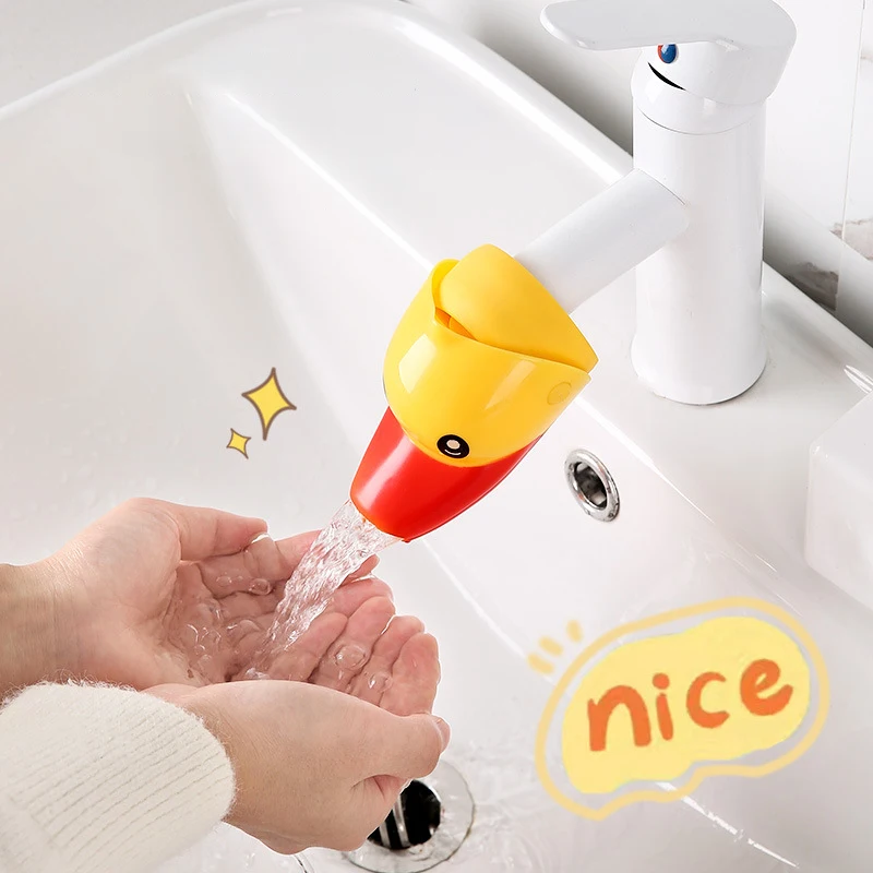 Faucet Extender Children Kids Faucet Extender Washing Hands Toy Duck Faucet Extender Cartoon Baby Hand Washing Extension Splash Water
