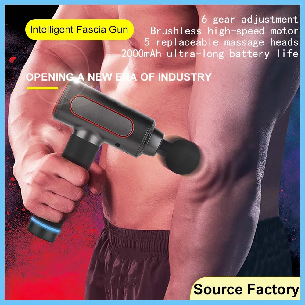 

New high frequency Massage gun body muscle relax Percussion Pistol Massager Neck back Gout pain fitness slimming Fascia gun